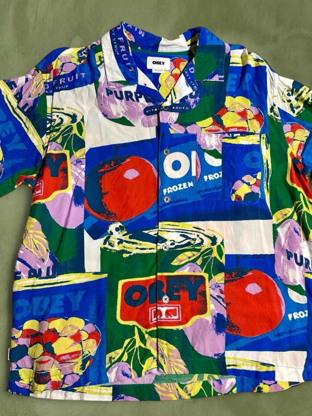 Obey Fruit Cans Button Up